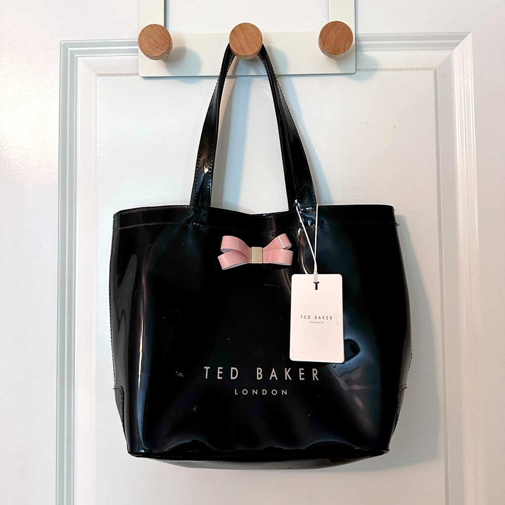 Ted Baker Black Bag With Pink Bow